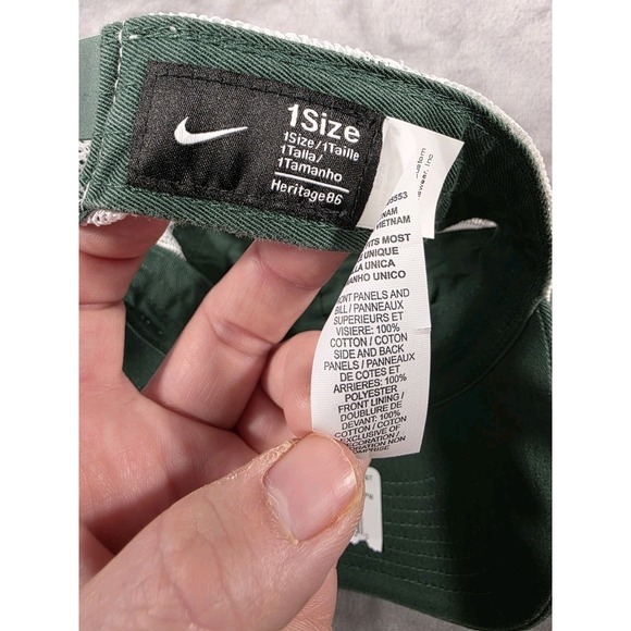 Michigan State Spartans Nike Logo Snapback Mesh Hat Heritage86 Green NEW - Picture 3 of 4